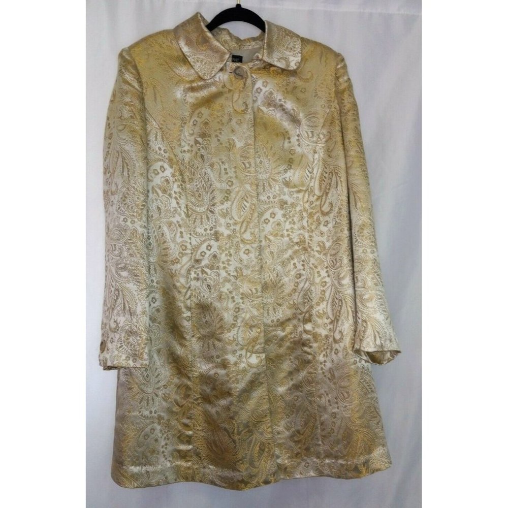 Lane Bryant Womens Size 16 Winter Fall Long Heavy Over Coat Beige and gold NWT